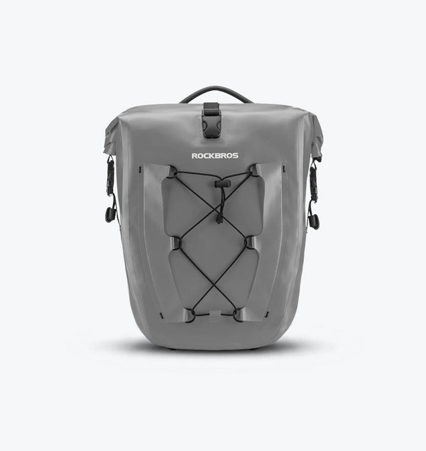 Waterproof roll top pannier bag