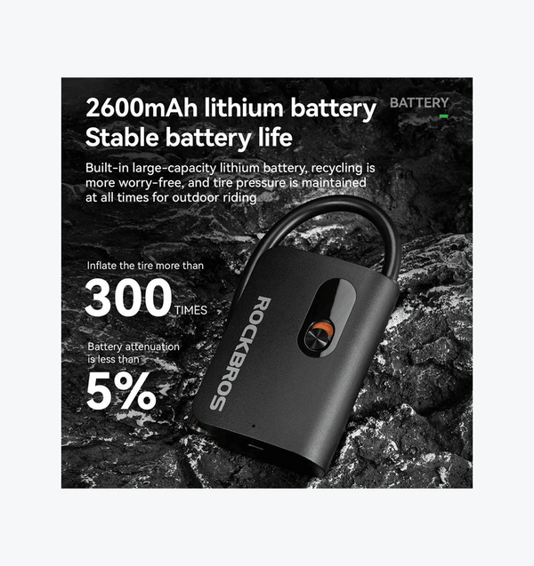 ROCKBROS Mini Electric Tyre Inflator